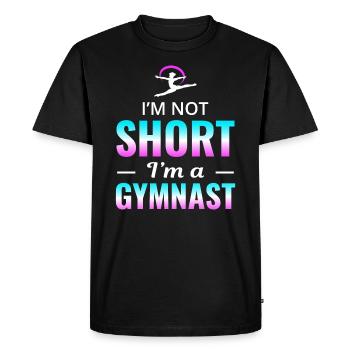 Gymnastique Gymnaste Trampoline Tumbling Acrobaties - T-shirt Premium bio Homme - noir - Devant - Nico (187cm)