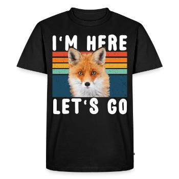 Fox - Men's Premium Organic T-Shirt - black - Front - Nico (187cm)