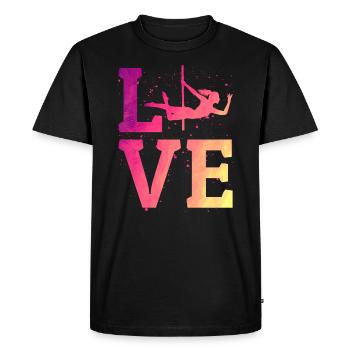 Pole Sport Dance Dancer Competition Colorful - Men's Premium Organic T-Shirt - black - Front - Nico (187cm)