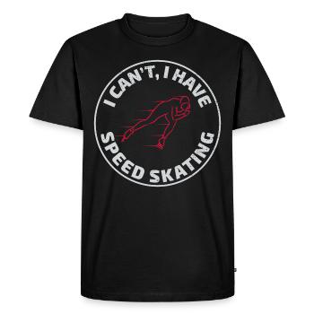 Patinage de vitesse Patineur patineur Patinage Sports d’hiver - T-shirt Premium bio Homme - noir - Devant - Nico (187cm)