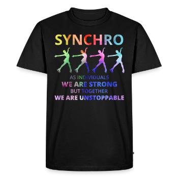 Patineur sur glace synchronisé de patinage artistique synchronisé - T-shirt Premium bio Homme - noir - Devant - Nico (187cm)