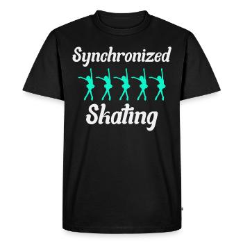 Patineur sur glace synchronisé de patinage artistique synchronisé - T-shirt Premium bio Homme - noir - Devant - Nico (187cm)