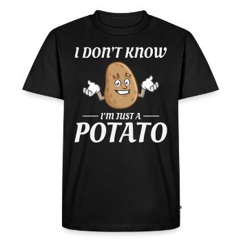 Potato Farmer Farming Farm Agriculture Funny - Men's Premium Organic T-Shirt - black - Front - Nico (187cm)