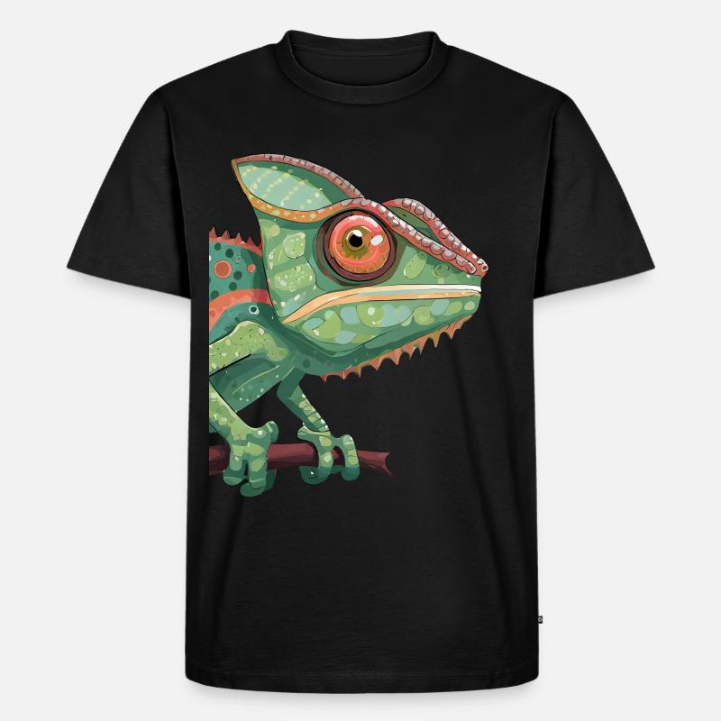 Chamäleon - Männer Premium Bio T-Shirt - Schwarz
