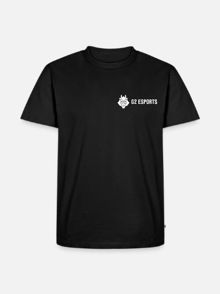 G2 Esports Logo Vit Liten - Ekologisk premium-T-shirt herr - svart