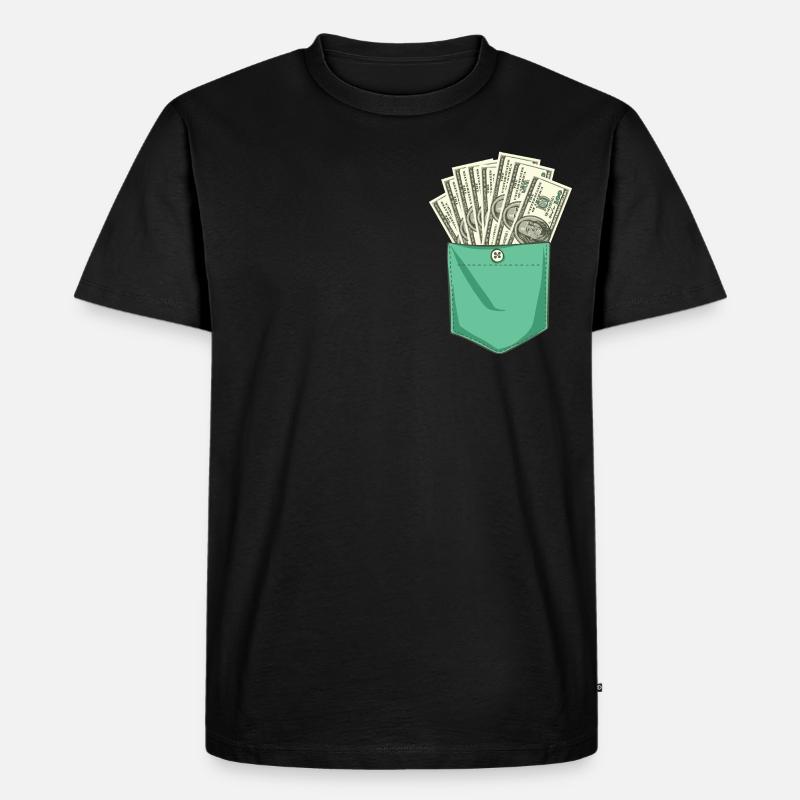 Dollar pocket source - Men's Premium Organic T-Shirt - black