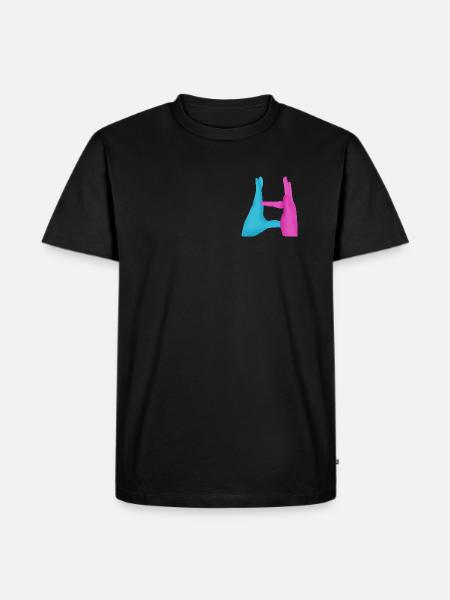 Lobbyhoe Sign - LH - Männer Premium Bio T-Shirt - Schwarz