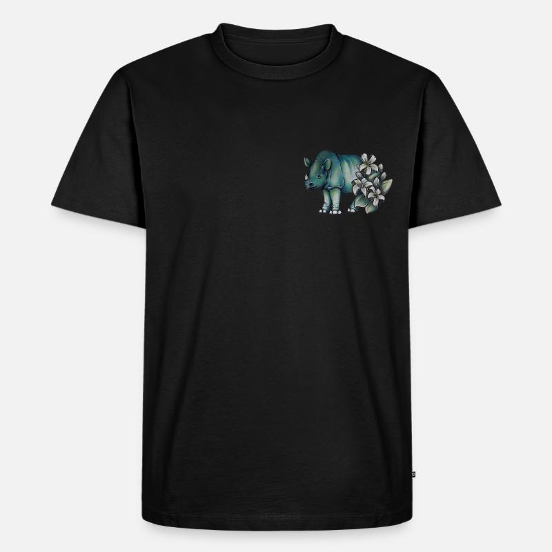 Java-Nashorn - Männer Premium Bio T-Shirt - Schwarz