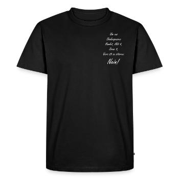 Littérature de Shakespeare Hamlet - T-shirt Premium bio Homme - noir - Devant - Nico (187cm)