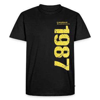 1987 Geburtstag édition limitée en or Anniversaire - T-shirt Premium bio Homme - noir - Devant - Nico (187cm)