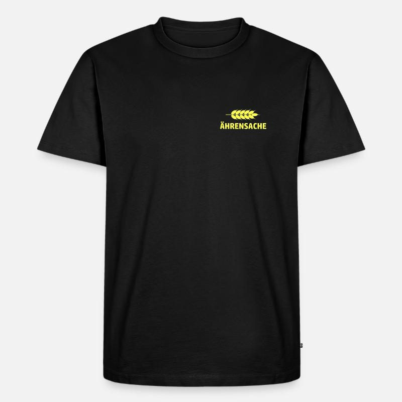 Ährensache Bäcker Bauer Ähre - Männer Premium Bio T-Shirt - Schwarz