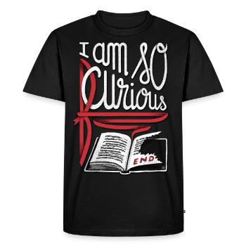 I Am So Curious Furious - Men's Premium Organic T-Shirt - black - Front - Nico (187cm)