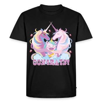 Licorne joli cadeau cool - T-shirt Premium bio Homme - noir - Devant - Nico (187cm)