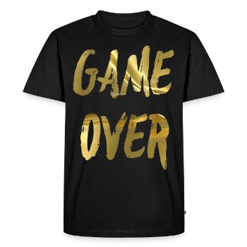 GAME OVER - T-shirt Premium bio Homme - noir - Devant - Nico (187cm)