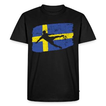 Schweden Fußball Land Geschenkidee - T-shirt Premium bio Homme - noir - Devant - Nico (187cm)