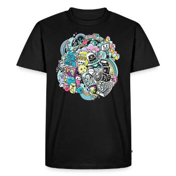 Graffiti City - T-shirt Premium bio Homme - noir - Devant - Nico (187cm)
