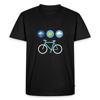 Any weather bike cycling BMX rain sun - Men's Premium Organic T-Shirt - black - Front - Nico (187cm)