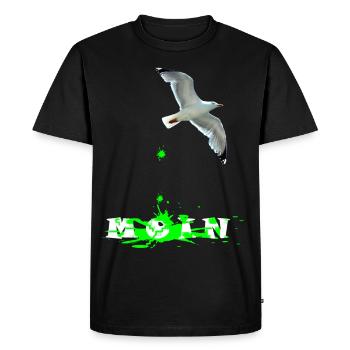 Poop Moewe - T-shirt Premium bio Homme - noir - Devant - Nico (187cm)