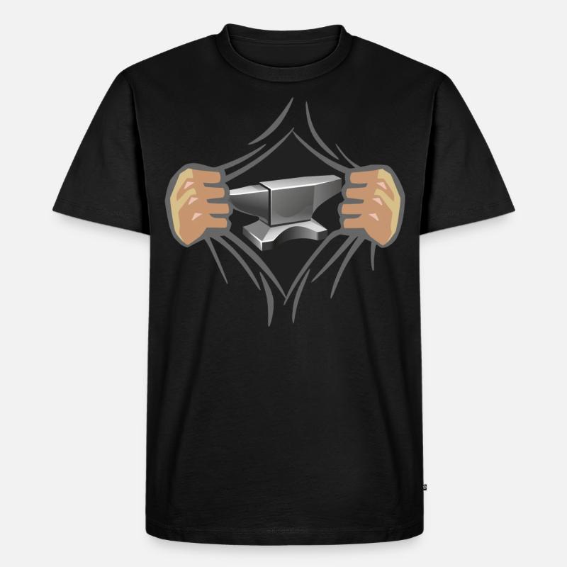 AufRiss (Amboss-Edition) - Männer Premium Bio T-Shirt - Schwarz