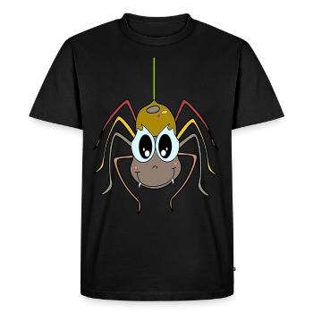 Araignée araignée - helga la jolie sous-araignée - - T-shirt Premium bio Homme - noir - Devant - Nico (187cm)