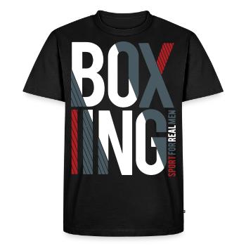 boxe - T-shirt Premium bio Homme - noir - Devant - Nico (187cm)