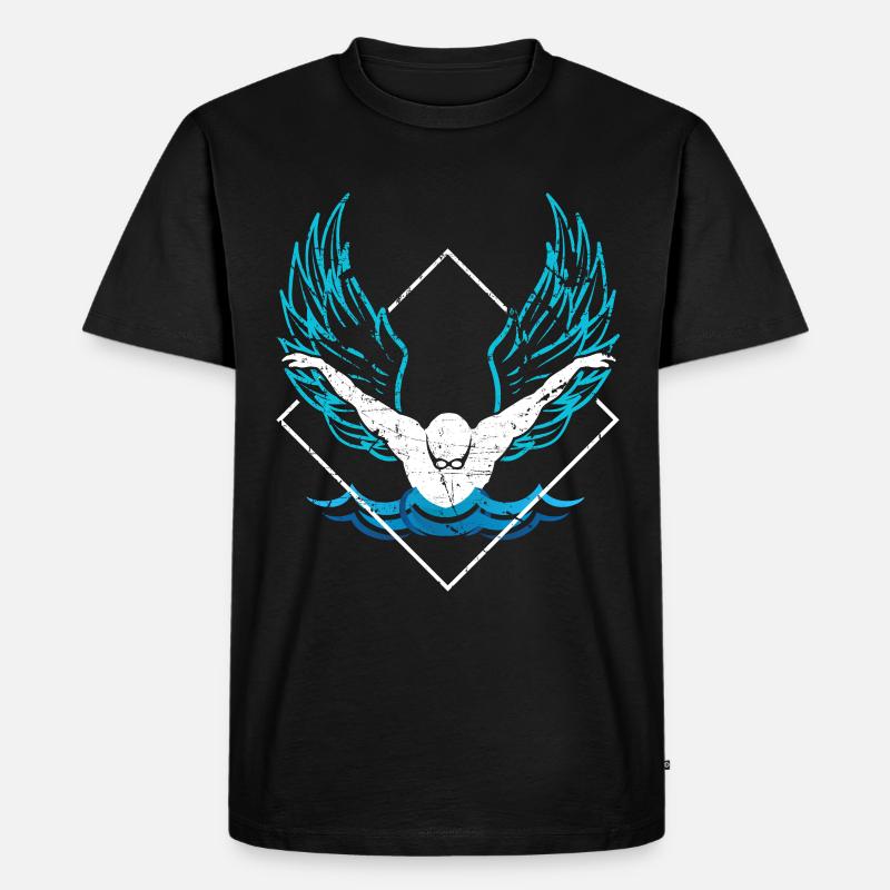 Wings float cool gift - Men's Premium Organic T-Shirt - black