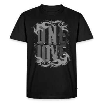 Flame reggae couleurs cadeau cool - T-shirt Premium bio Homme - noir - Devant - Nico (187cm)