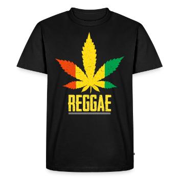Flag reggae colors cool gift - Men's Premium Organic T-Shirt - black - Front - Nico (187cm)