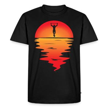Sunset pull ups - Men's Premium Organic T-Shirt - black - Front - Nico (187cm)