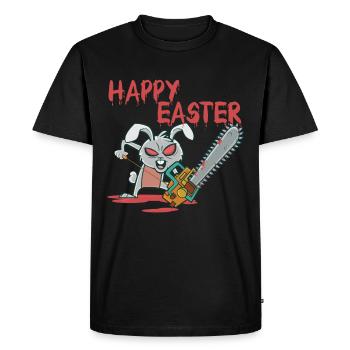 Lapin d'horreur - T-shirt Premium bio Homme - noir - Devant - Nico (187cm)