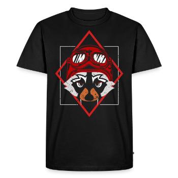 Cadeau cool de raton laveur - T-shirt Premium bio Homme - noir - Devant - Nico (187cm)