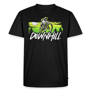 Vélo de descente - T-shirt Premium bio Homme - noir - Devant - Nico (187cm)