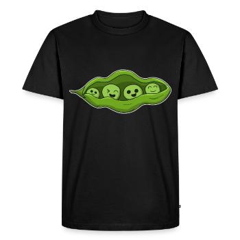 peas beans - Men's Premium Organic T-Shirt - black - Front - Nico (187cm)
