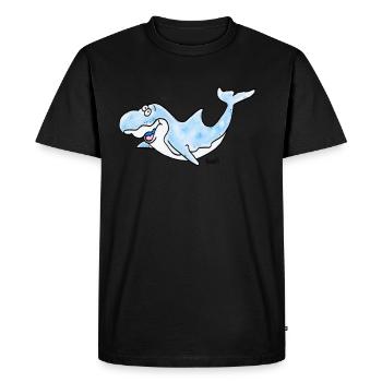 Dolphin funny cartoon - Men's Premium Organic T-Shirt - black - Front - Nico (187cm)