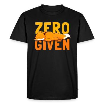 Zéro renard donné cadeau drôle de renard - T-shirt Premium bio Homme - noir - Devant - Nico (187cm)