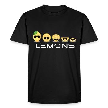 Lemons Zitronen - Men's Premium Organic T-Shirt - black - Front - Nico (187cm)
