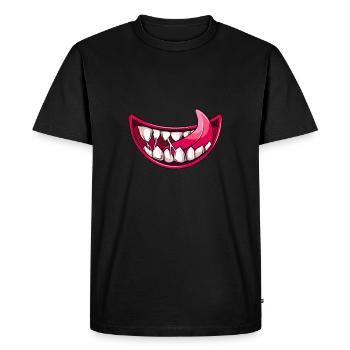 Halloween masque visage monstre - T-shirt Premium bio Homme - noir - Devant - Nico (187cm)