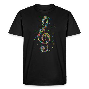 Musique clé de sol musicien clé de sol - T-shirt Premium bio Homme - noir - Devant - Nico (187cm)