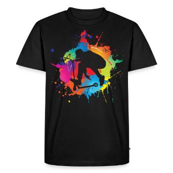 Scooter - Männer Premium Bio T-Shirt - Schwarz - Vorne - Nico (187cm)