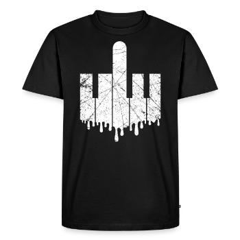 Cadeau drôle de blague de pianiste de piano - T-shirt Premium bio Homme - noir - Devant - Nico (187cm)