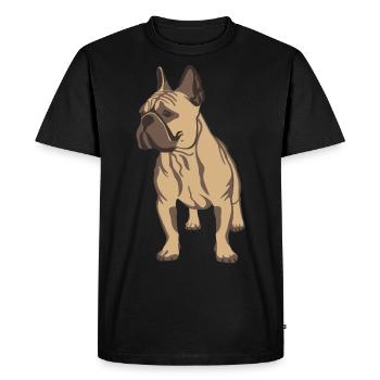 French Bulldog - Men's Premium Organic T-Shirt - black - Front - Nico (187cm)