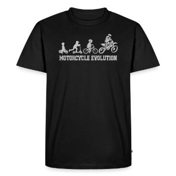Motorcycle Evolution Motocross Human Development - Men's Premium Organic T-Shirt - black - Front - Nico (187cm)