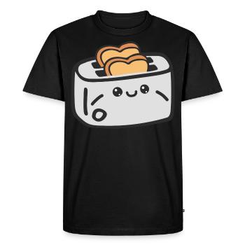 Toaster and bread - Men's Premium Organic T-Shirt - black - Front - Nico (187cm)