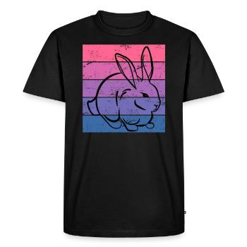Lapins femmes cadeau rétro lapin animal de compagnie - T-shirt Premium bio Homme - noir - Devant - Nico (187cm)