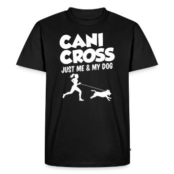 Dog Sports Running with Dog Running Saying Runner - Men's Premium Organic T-Shirt - black - Front - Nico (187cm)