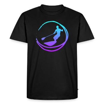 Stand paddle silhouette SUP cadeau paddle - T-shirt Premium bio Homme - noir - Devant - Nico (187cm)