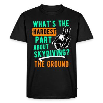 When skydiving the hardest part - Men's Premium Organic T-Shirt - black - Front - Nico (187cm)