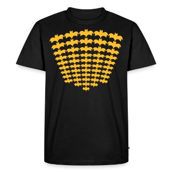 Flock of Bats Escher Style - Men's Premium Organic T-Shirt - black - Front - Nico (187cm)
