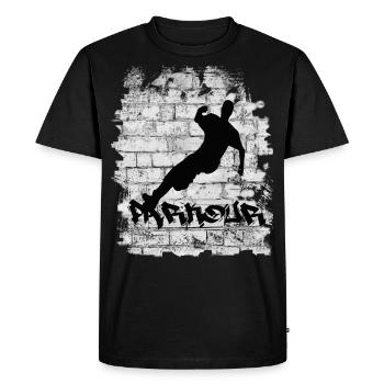 Parkour - Men's Premium Organic T-Shirt - black - Front - Nico (187cm)