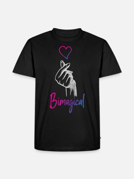 Bisexual Bi Pride Flag Pun - Men's Premium Organic T-Shirt - black